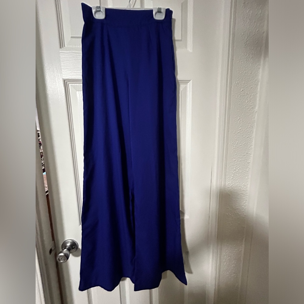 Luxxel Royal Blue Wide Leg Pants Size: S